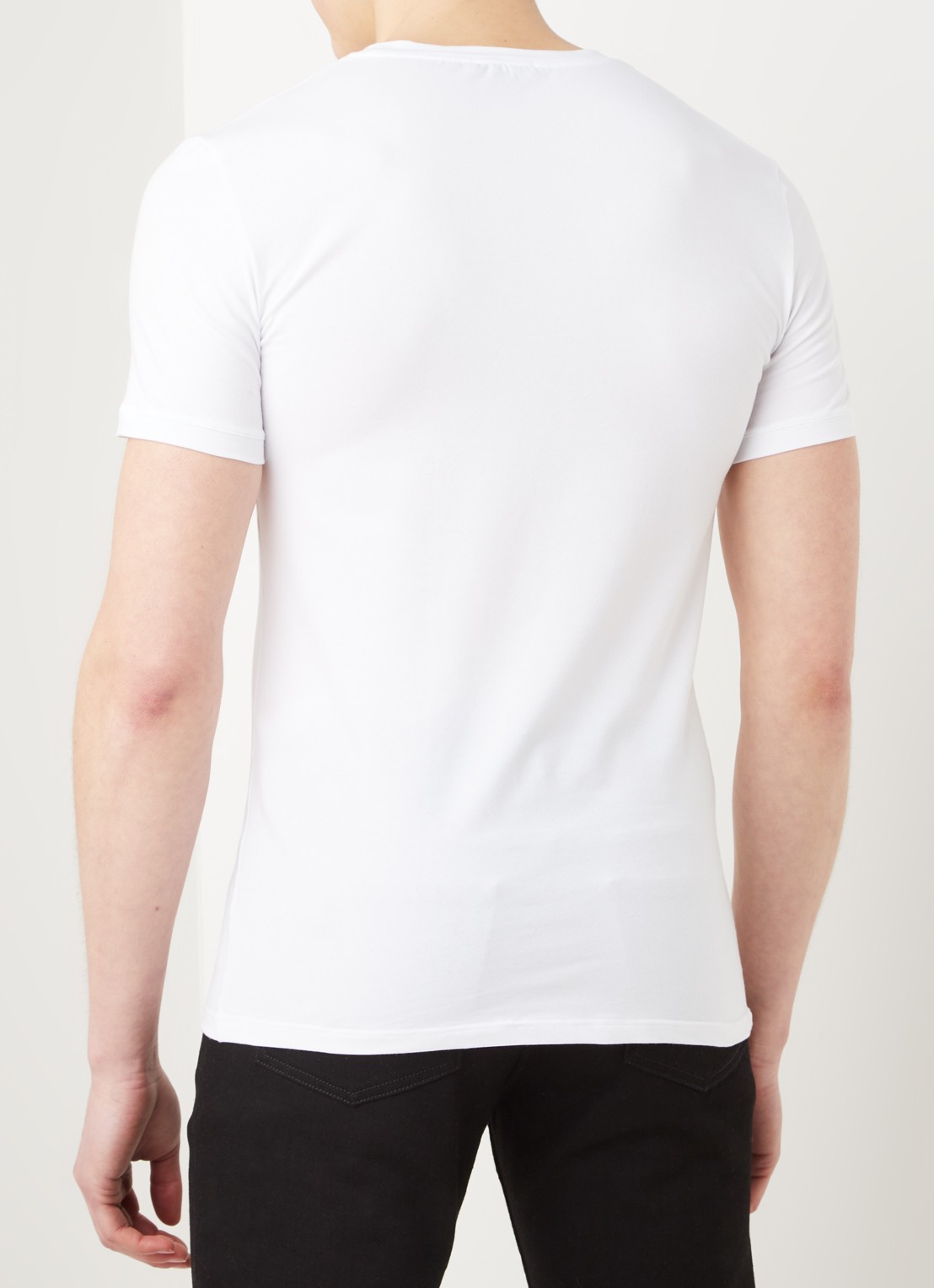 Balmain T-shirt met logoborduring - achterkant wit