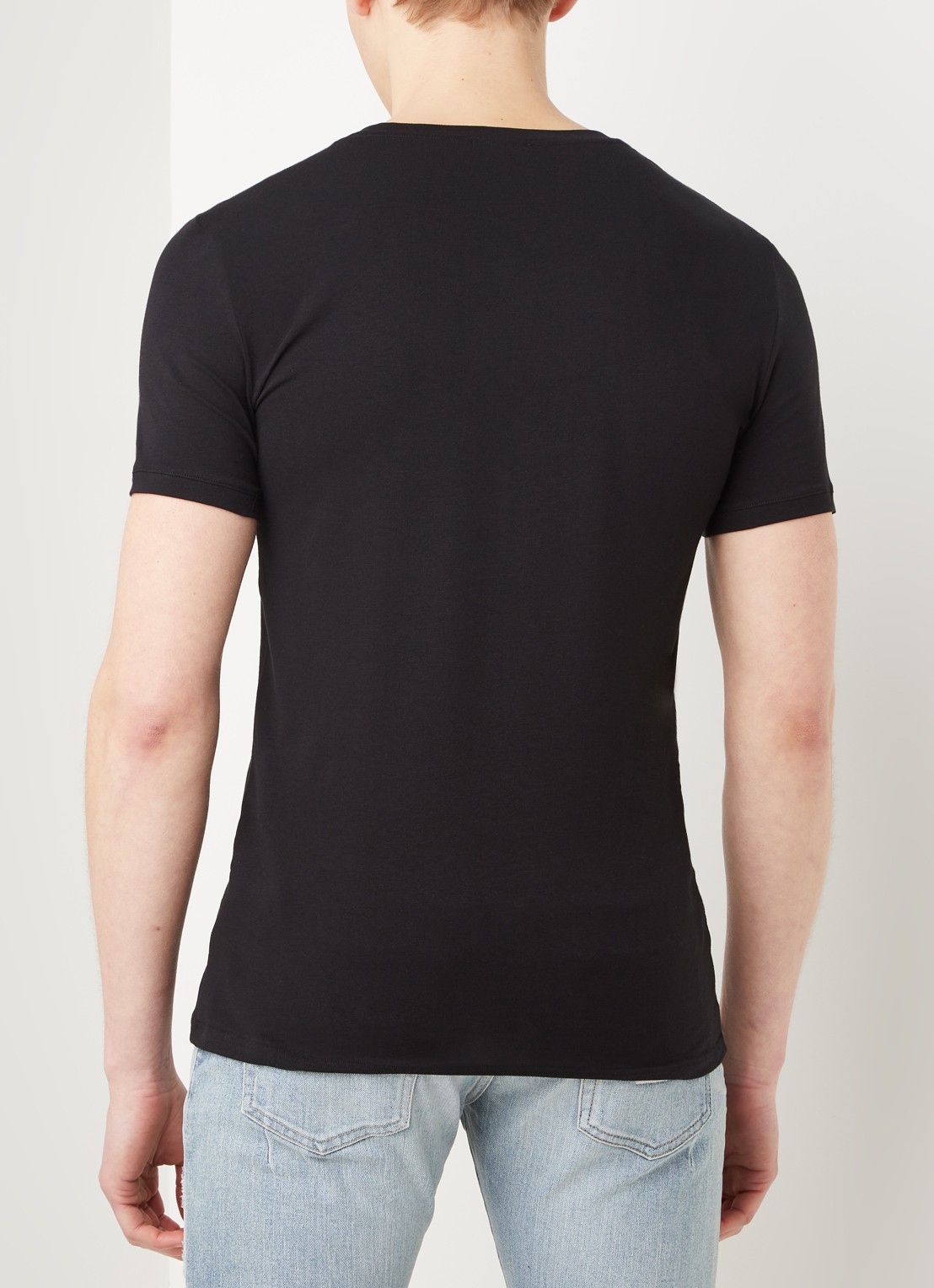 Balmain T-shirt met logoborduring - achterkant zwart