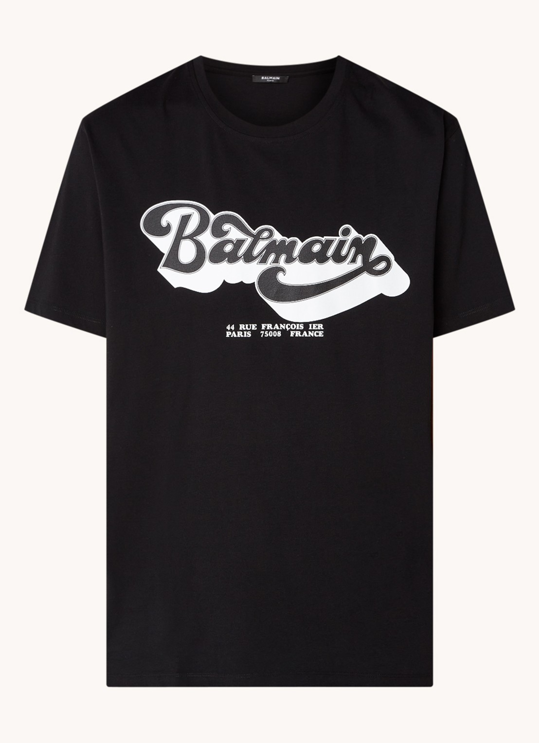 Balmain T-shirt met logoprint  - voorkant zwart