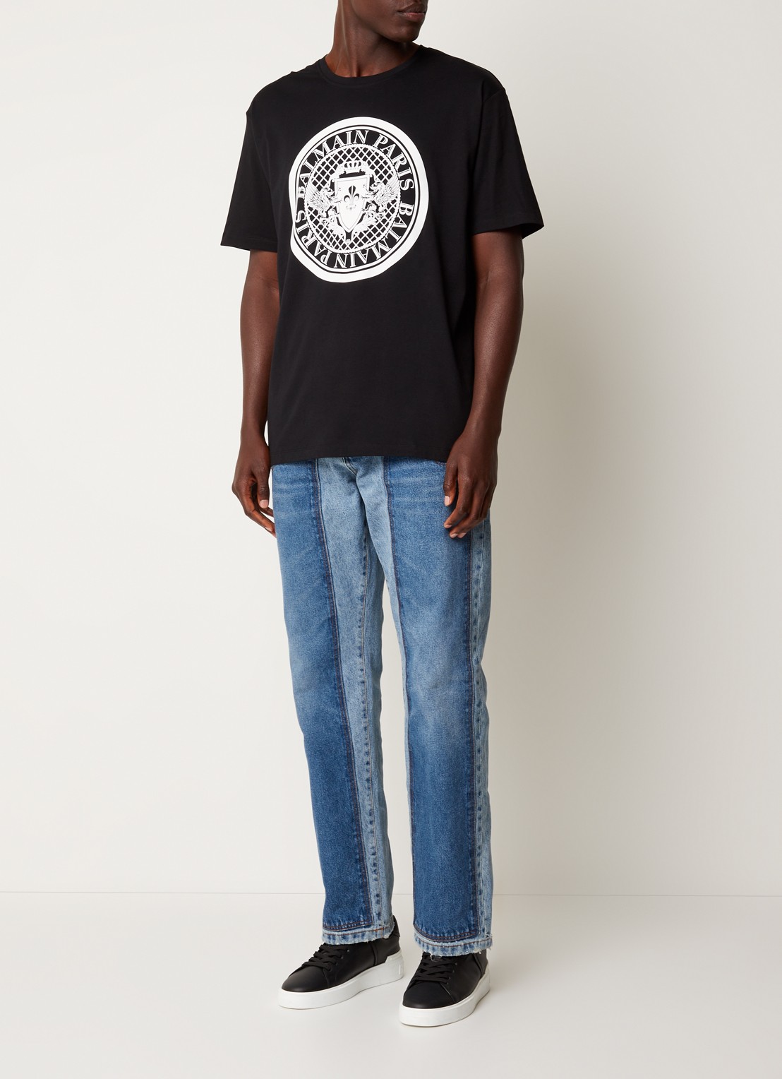 Balmain T-shirt met logoprint - voorkant 5 zwart