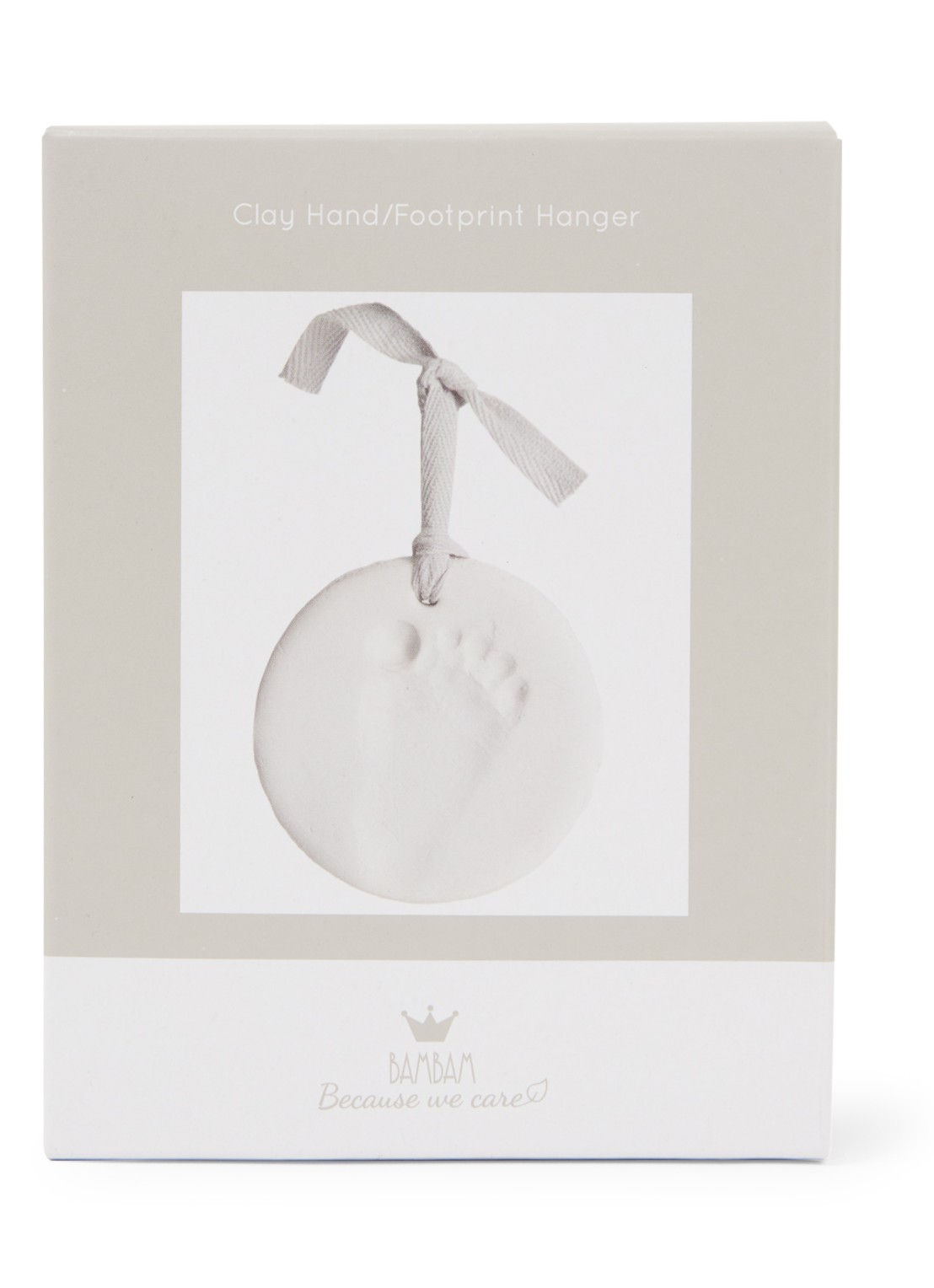 BamBam Klei hand- / voetprint hanger  - voorkant wit