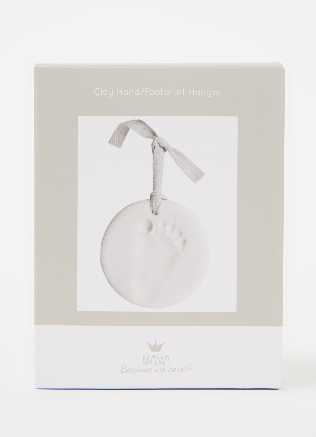 BamBam Klei hand- / voetprint hanger  - voorkant 2 wit