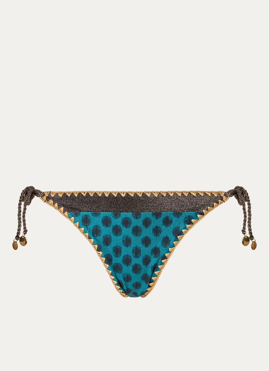 Banana Moon Blika bikinislip met lurex - voorkant 4 zeegroen