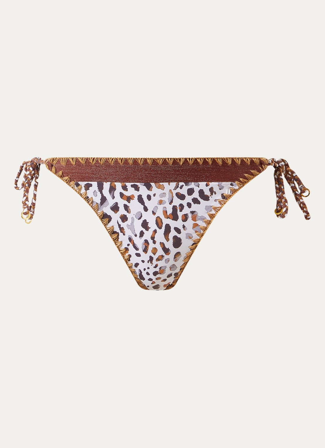 Banana Moon Blika Dunara bikinislip met panterprint - voorkant 3 wit