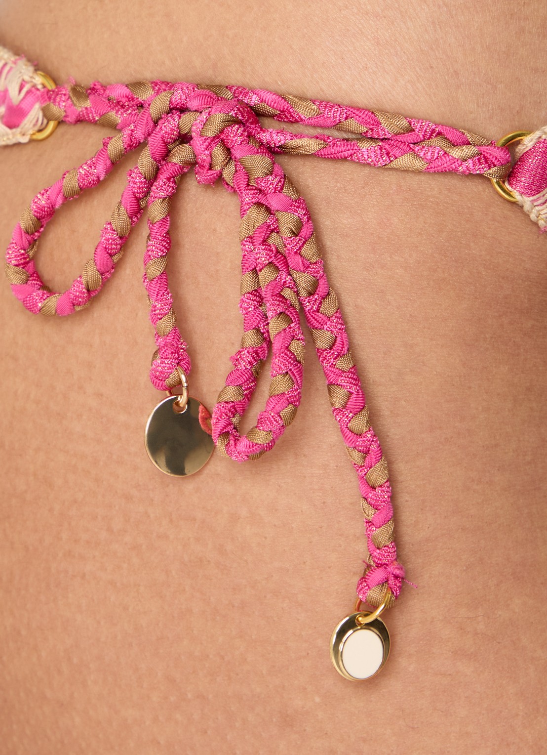 Banana Moon Blika Nazca tanga bikinislip met lurex - detail 4 roze