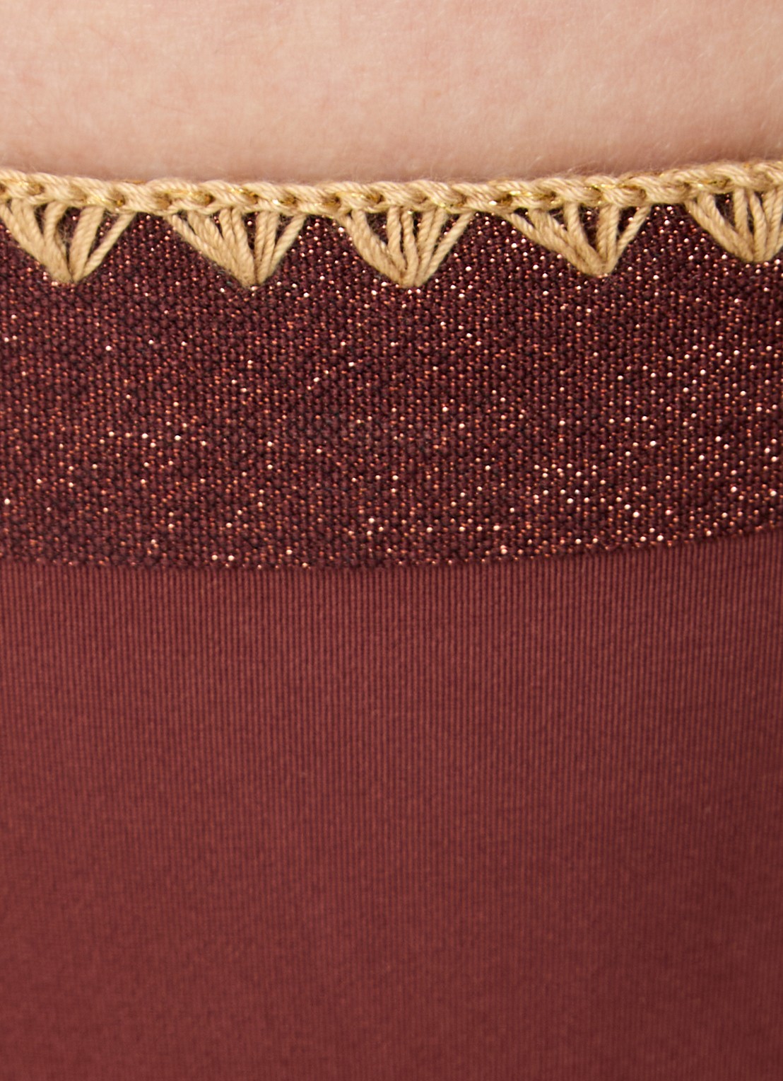 Banana Moon Blika Nazca tanga bikinislip met lurex - detail 3 chocoladebruin