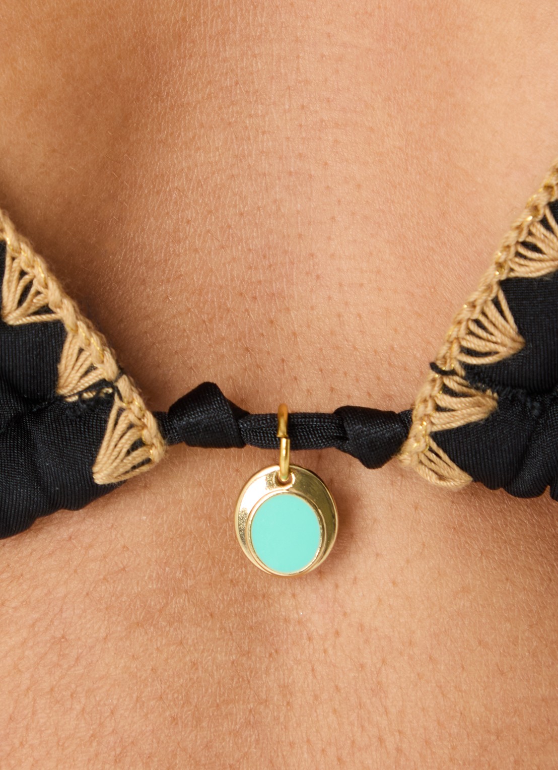 Banana Moon Bosco Nazca triangel bikinitop met uitneembare vulling - detail 3 zwart