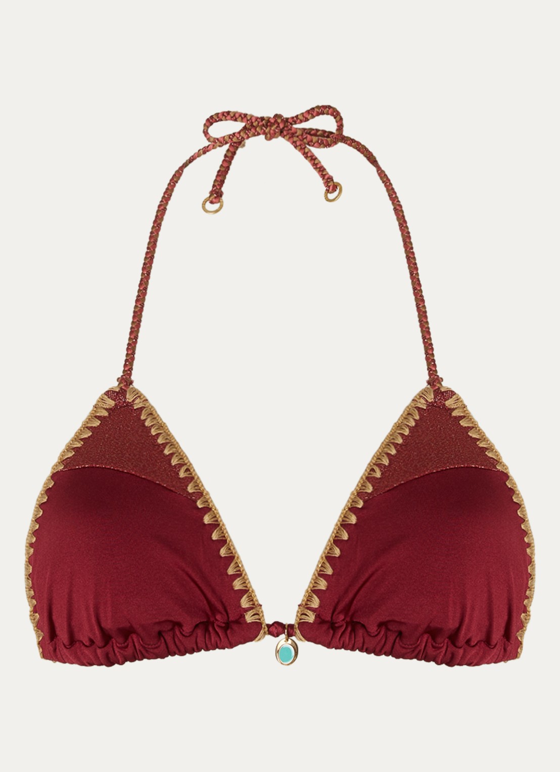 Banana Moon Bosco Nazca triangel bikinitop met uitneembare vulling - voorkant 4 donkerrood