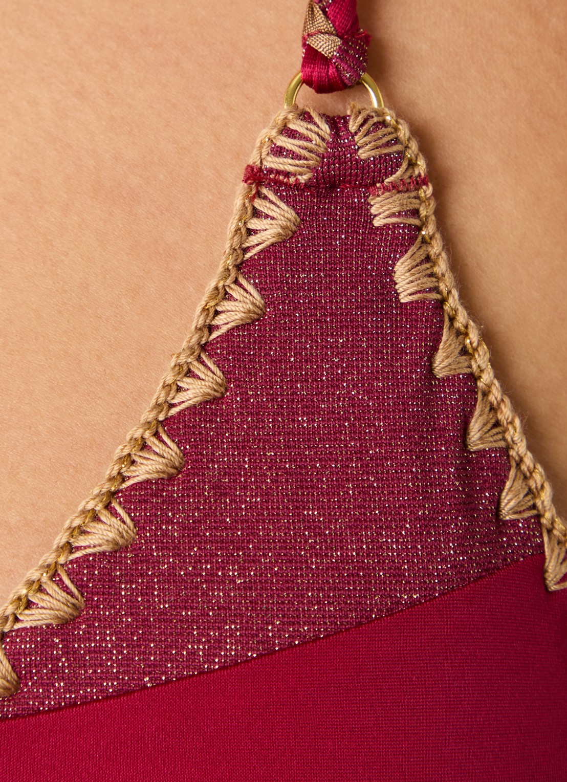 Banana Moon Bosco Nazca triangel bikinitop met uitneembare vulling - detail 4 rood