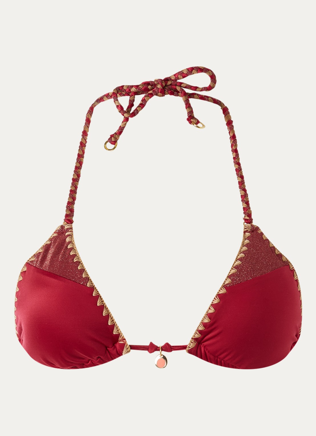 Banana Moon Bosco Nazca triangel bikinitop met uitneembare vulling - voorkant rood