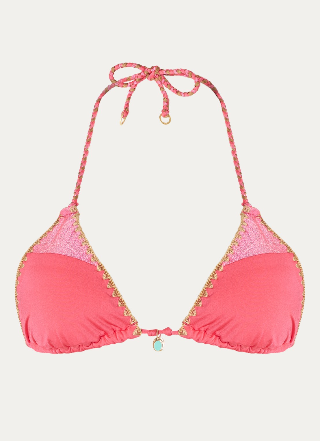 Banana Moon Bosco Nazca triangel bikinitop met uitneembare vulling - voorkant 2 donkerroze