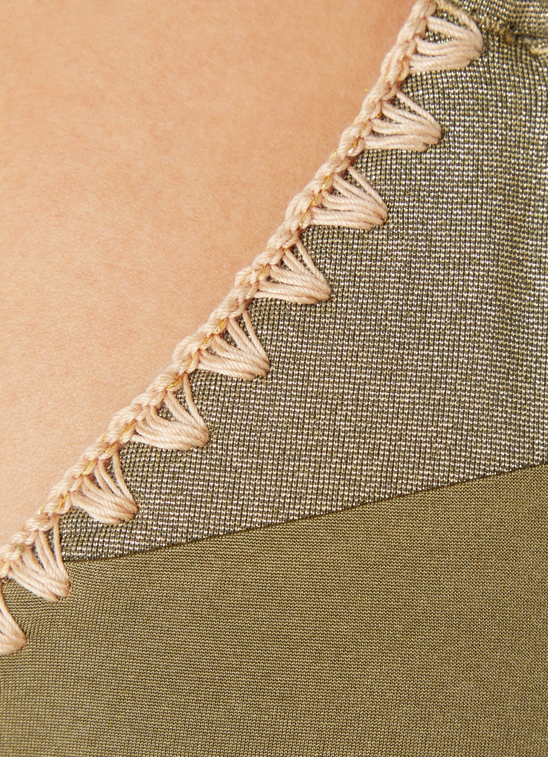 Banana Moon Bosco Nazca triangel bikinitop met uitneembare vulling - detail 5 bronsgroen