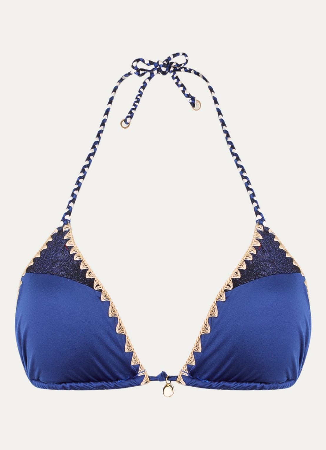 Banana Moon Bosco Nazca triangel bikinitop met uitneembare vulling - voorkant donkerblauw