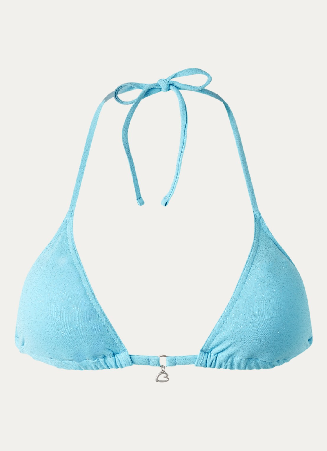 Banana Moon Crico Sparkesun triangel bikinitop met glitterprint - voorkant 2 turquoise