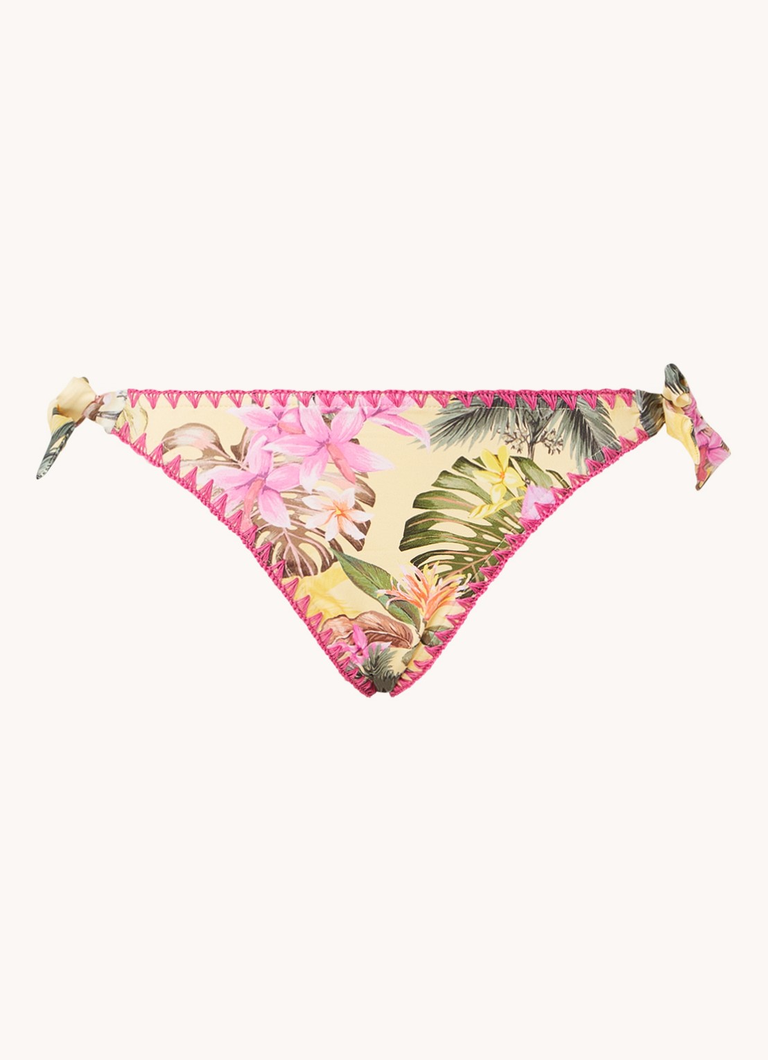 Banana Moon Dimka Limetropic bikinislip met print - voorkant 4 geel