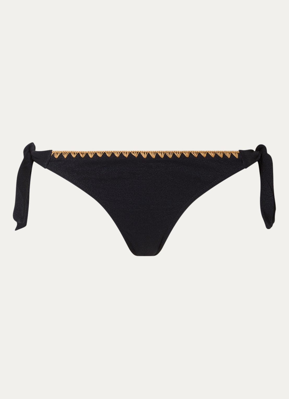 Banana Moon Dimka Sanrafe bikinislip met geknoopt detail - voorkant 2 zwart