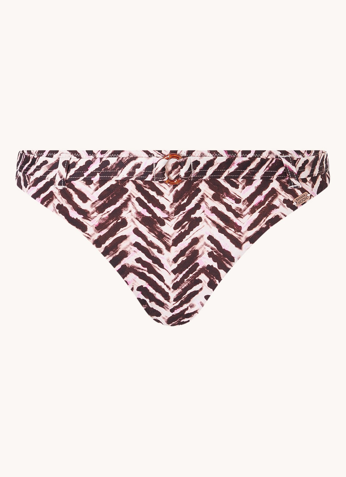 Banana Moon Dita Sunbow bikinislip met ceintuur en print - voorkant 2 lichtroze