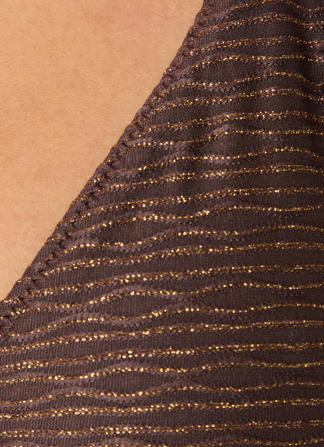 Banana Moon Jotrao Calicari triangel bikinitop met lurex - detail 3 chocoladebruin