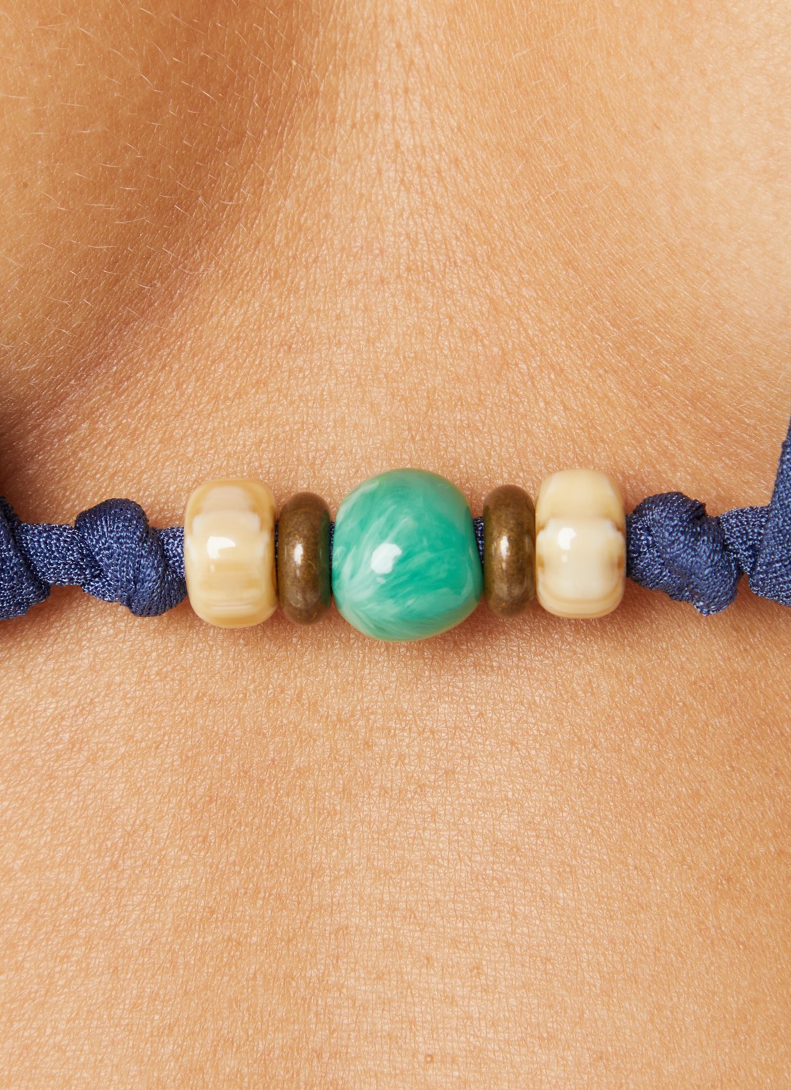 Banana Moon Jotrao triangel bikinitop met structuur - detail 3 donkerblauw