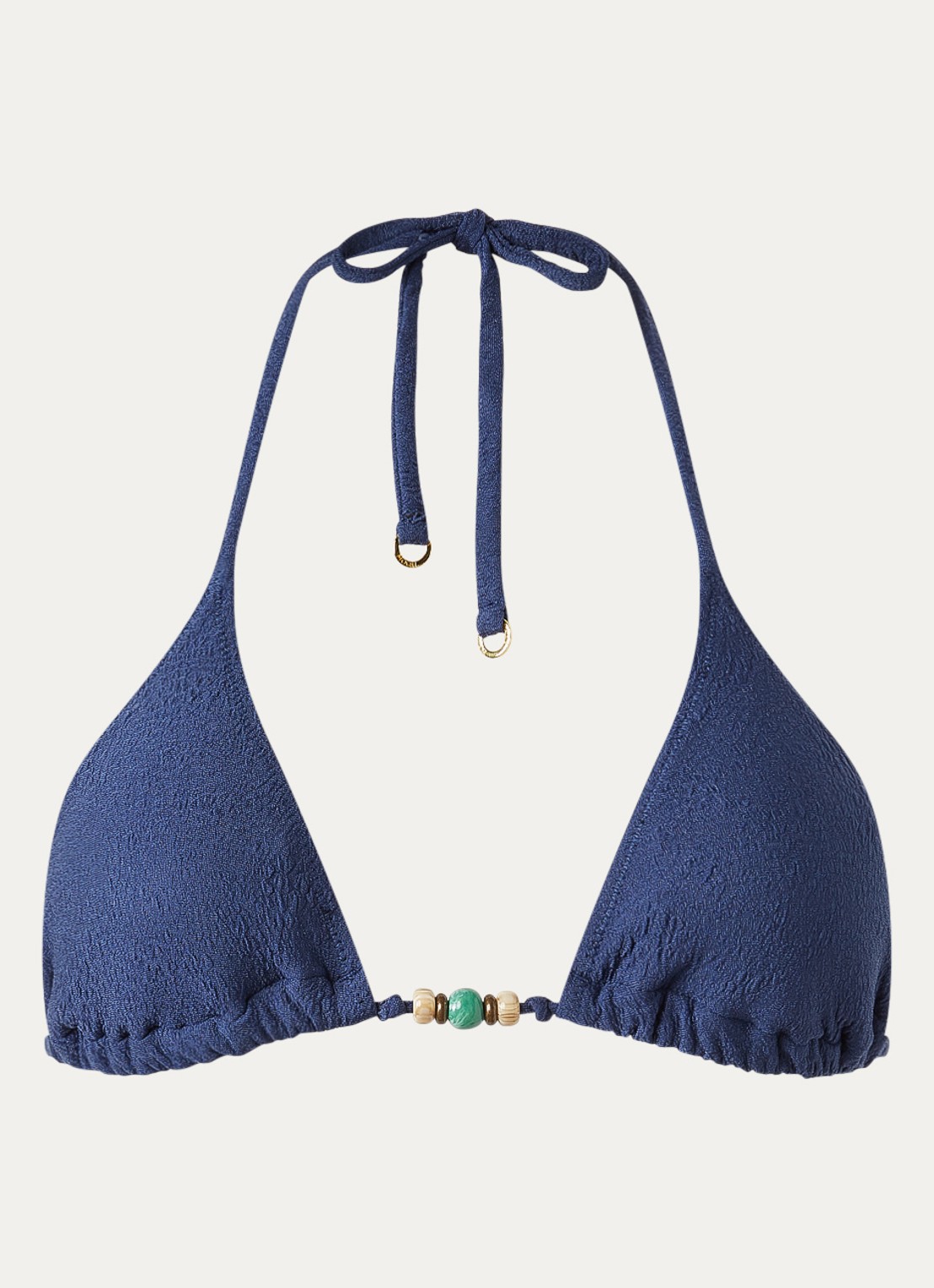 Banana Moon Jotrao triangel bikinitop met structuur - voorkant 4 donkerblauw