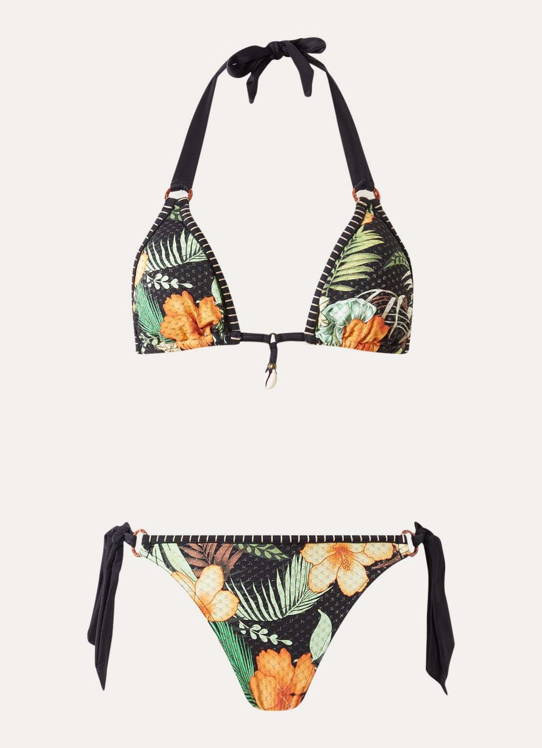 Banana Moon Likosima Nightwater bikiniset met print - voorkant 4 zwart