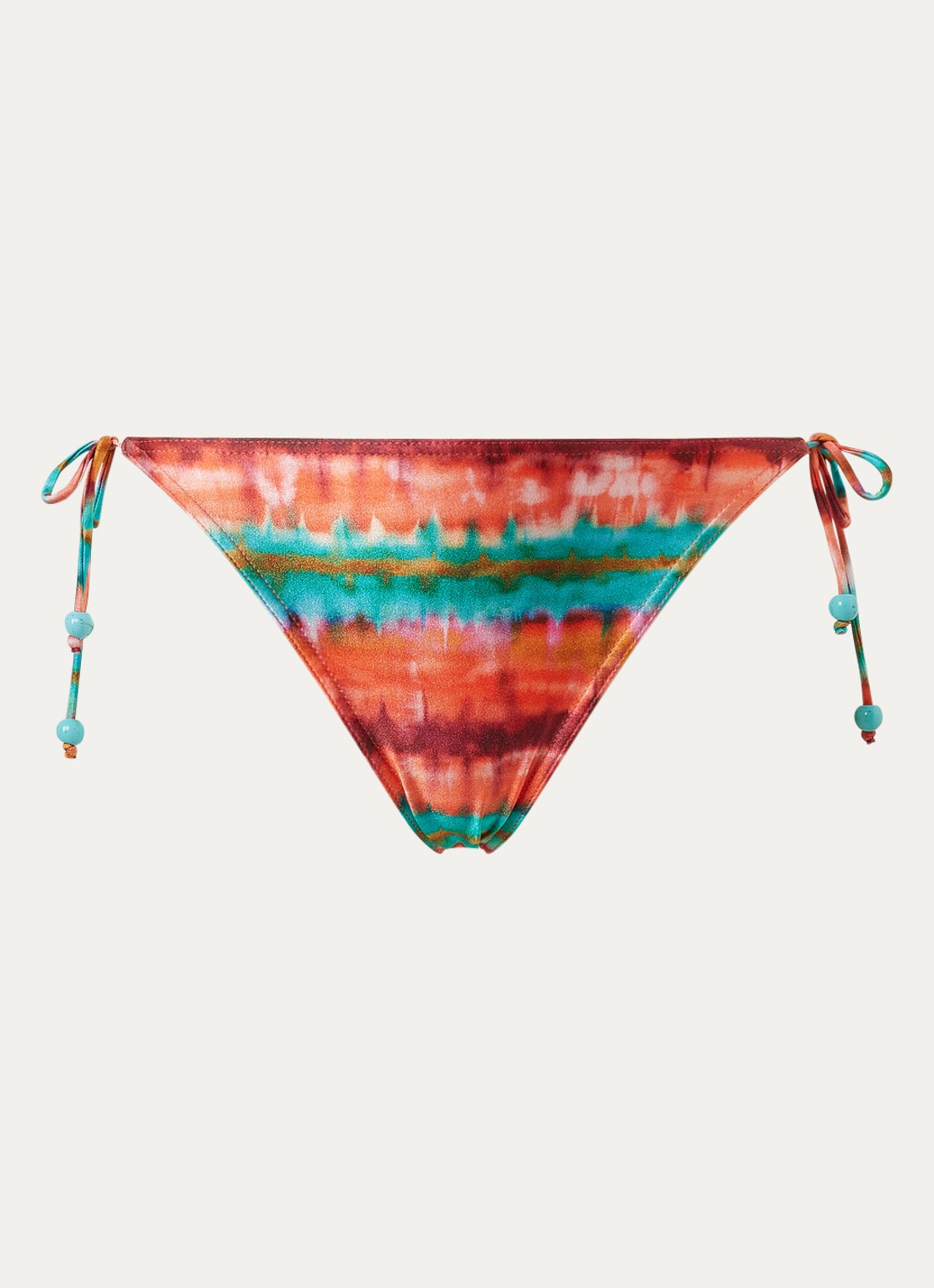 Banana Moon Massa brazilian bikinislip met print - voorkant koraal