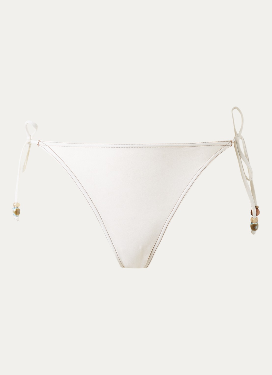 Banana Moon Massa Mustang bikinislip met kralendecoratie - voorkant 3 beige