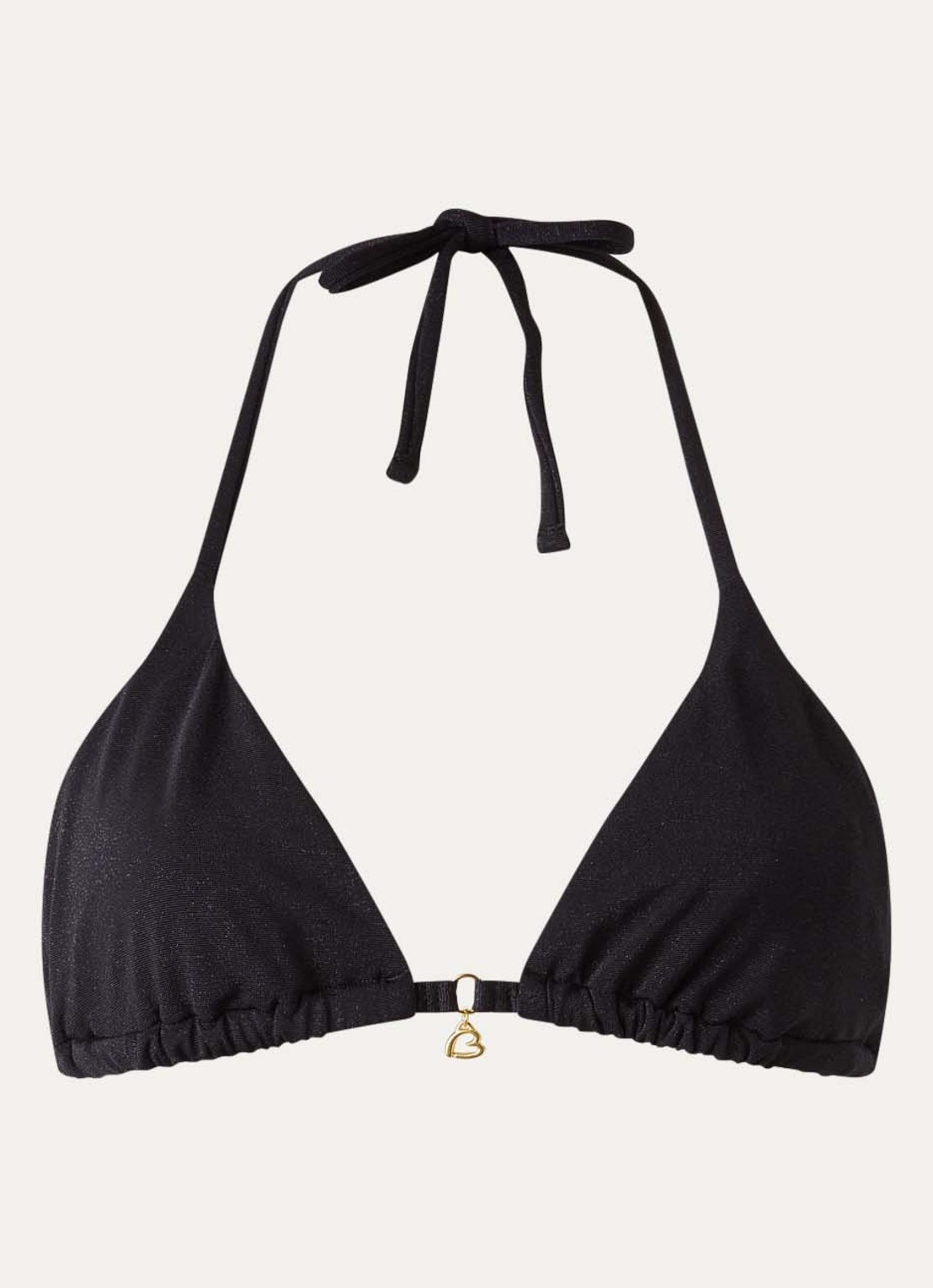 Banana Moon Rico Light triangel bikinitop met lurex - voorkant 3 zwart