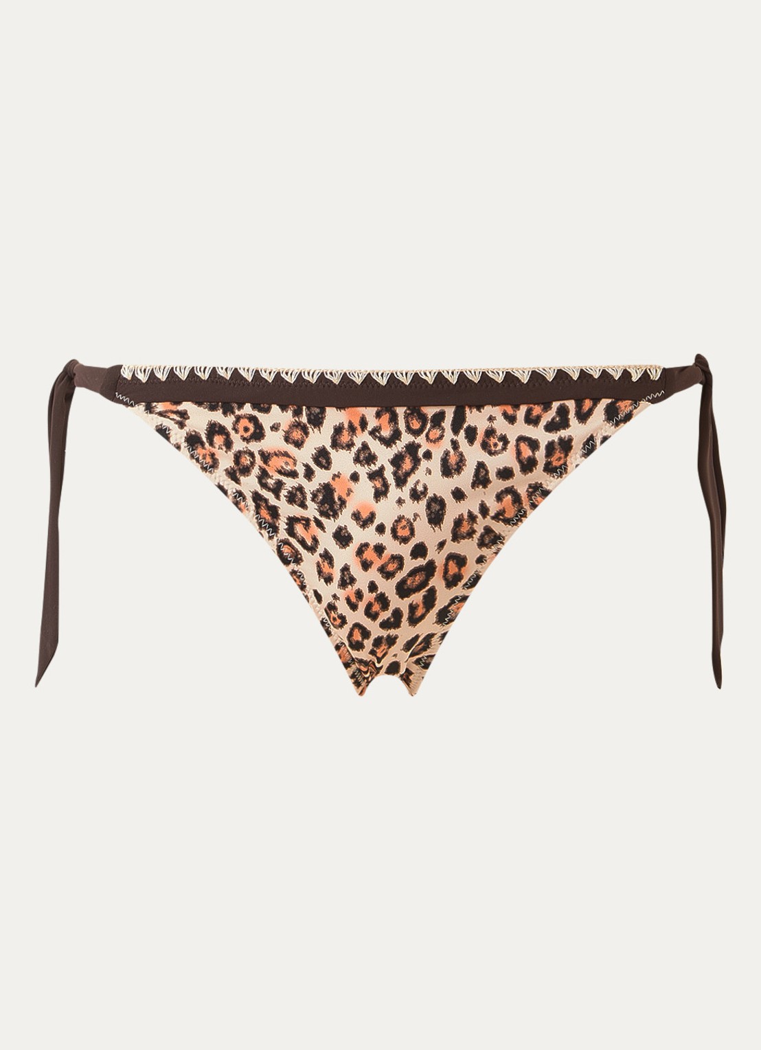 Banana Moon Sadia Savari bikinislip met panterprint - voorkant 2 beige