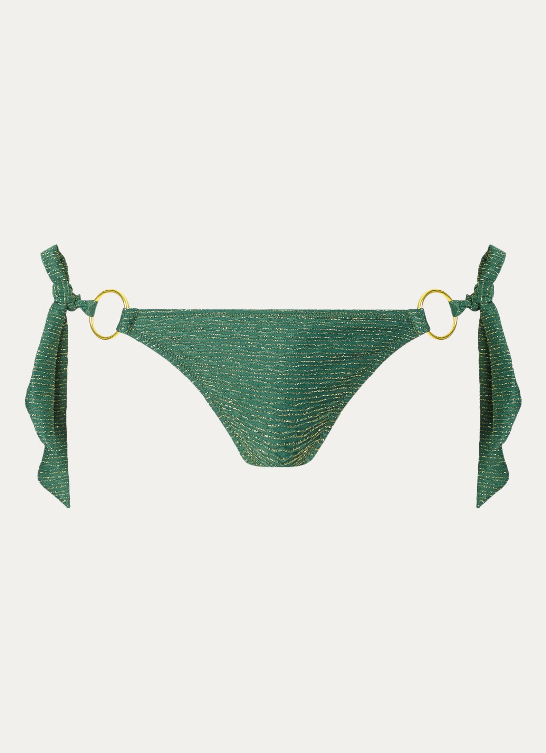 Banana Moon Takia Calicari tanga bikinislip met lurex - voorkant 4 groen