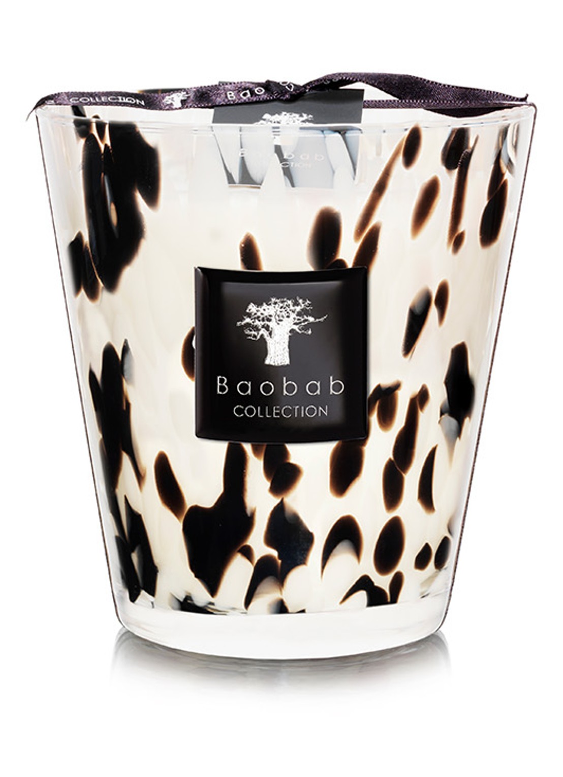 Baobab Collection Black Pearls Max 16 geurkaars 1,1 kg - voorkant zwart