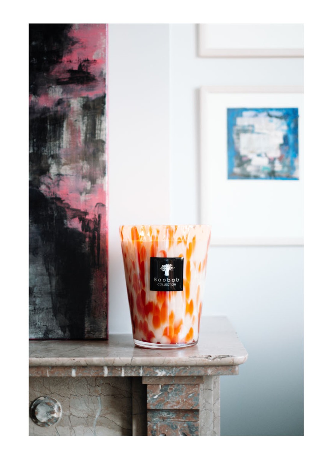 Baobab Collection Coral Pearls Max 24 geurkaars 3 kg - voorkant 2 koraal