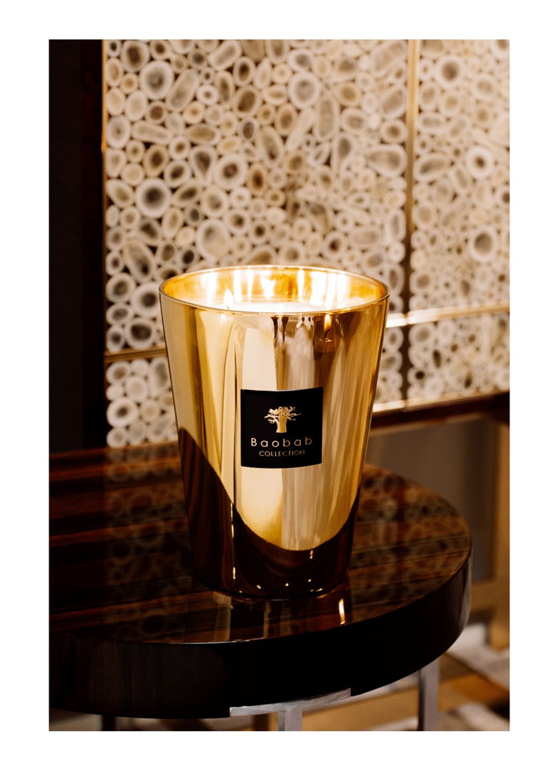 Baobab Collection Les Exclusives Aurum Max 24 geurkaars 3 kg - voorkant 2 goud