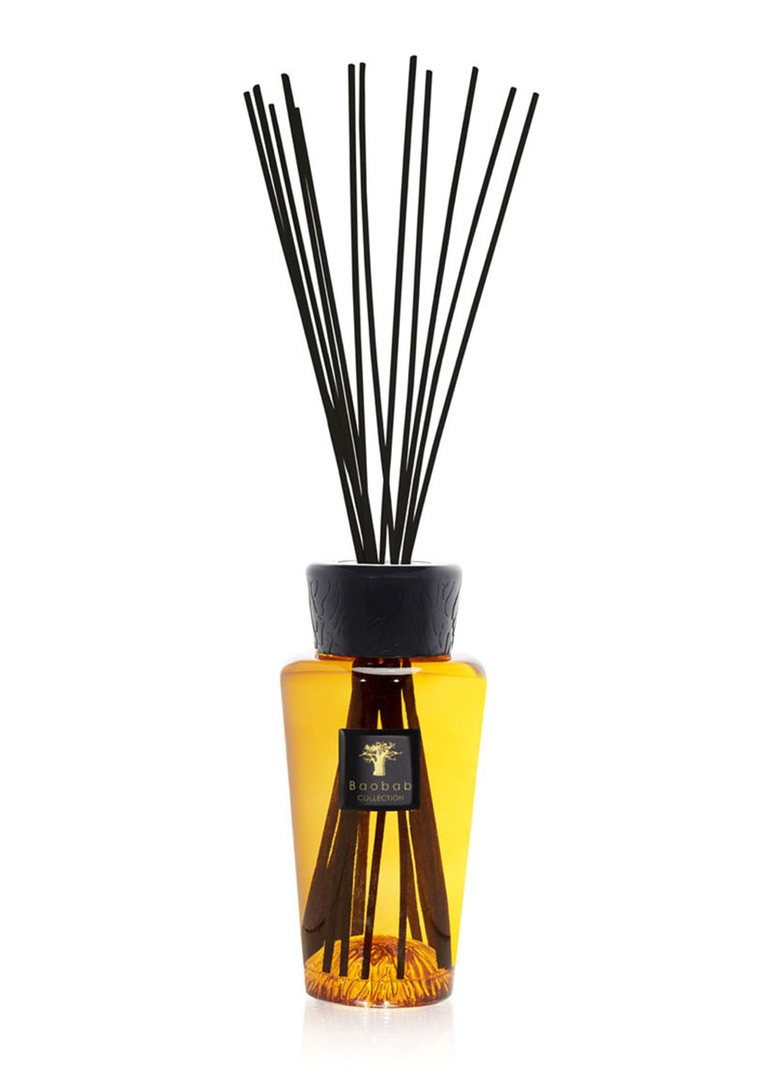 Baobab Collection Les Prestigieuses Cuir de Russie geurstokjes 500 ml - voorkant okergeel
