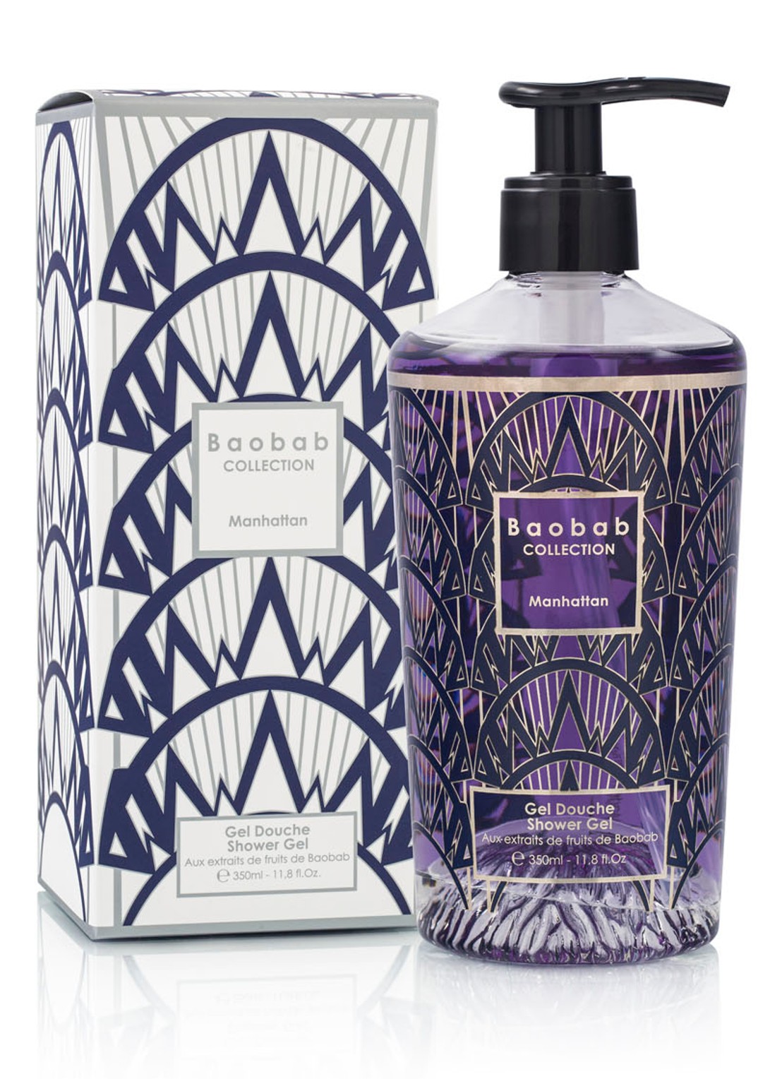 Baobab Collection Manhattan Showergel - douchegel - voorkant paars