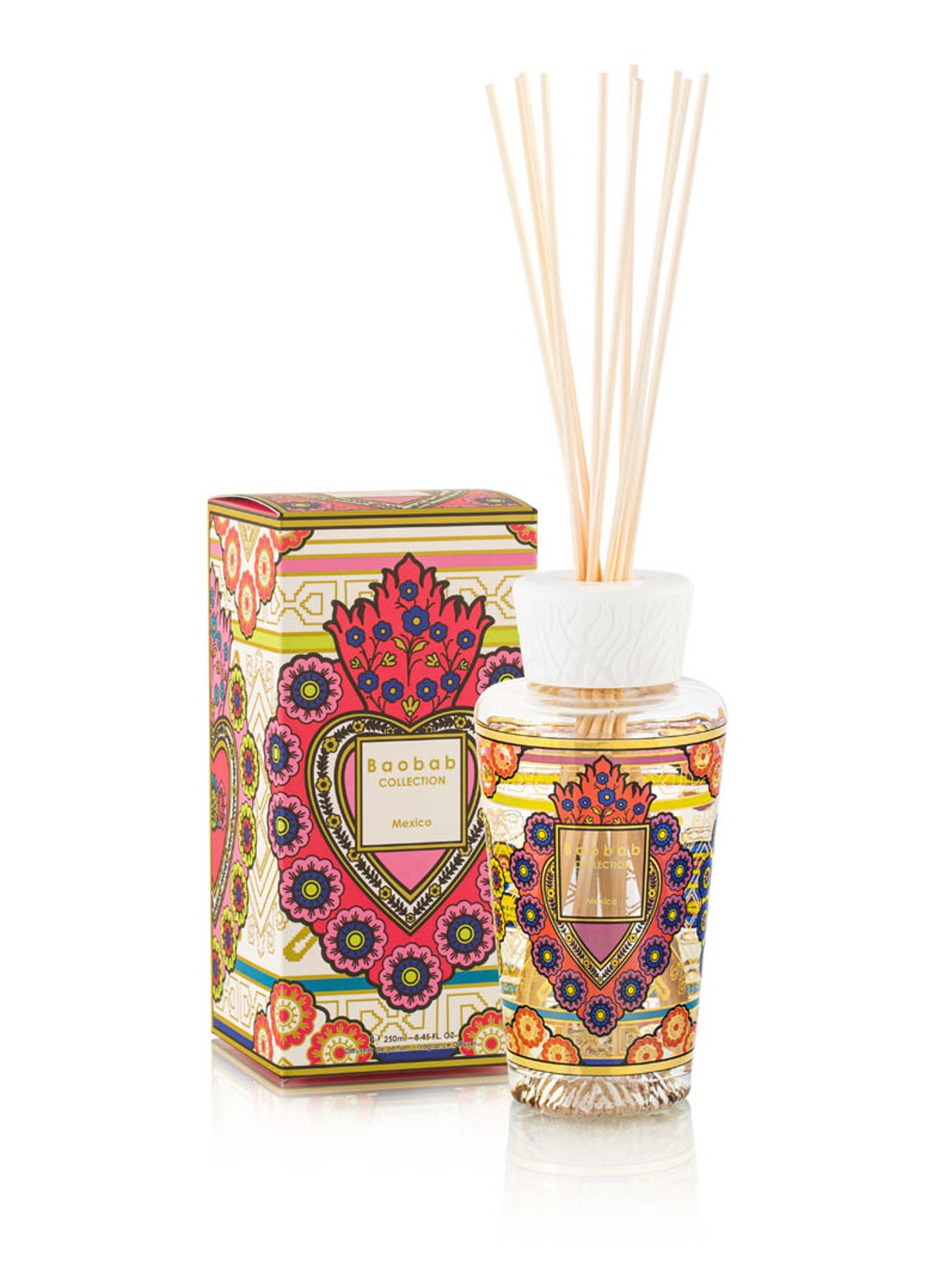 Baobab Collection Mexico - huisparfum 250 ml - voorkant multicolor