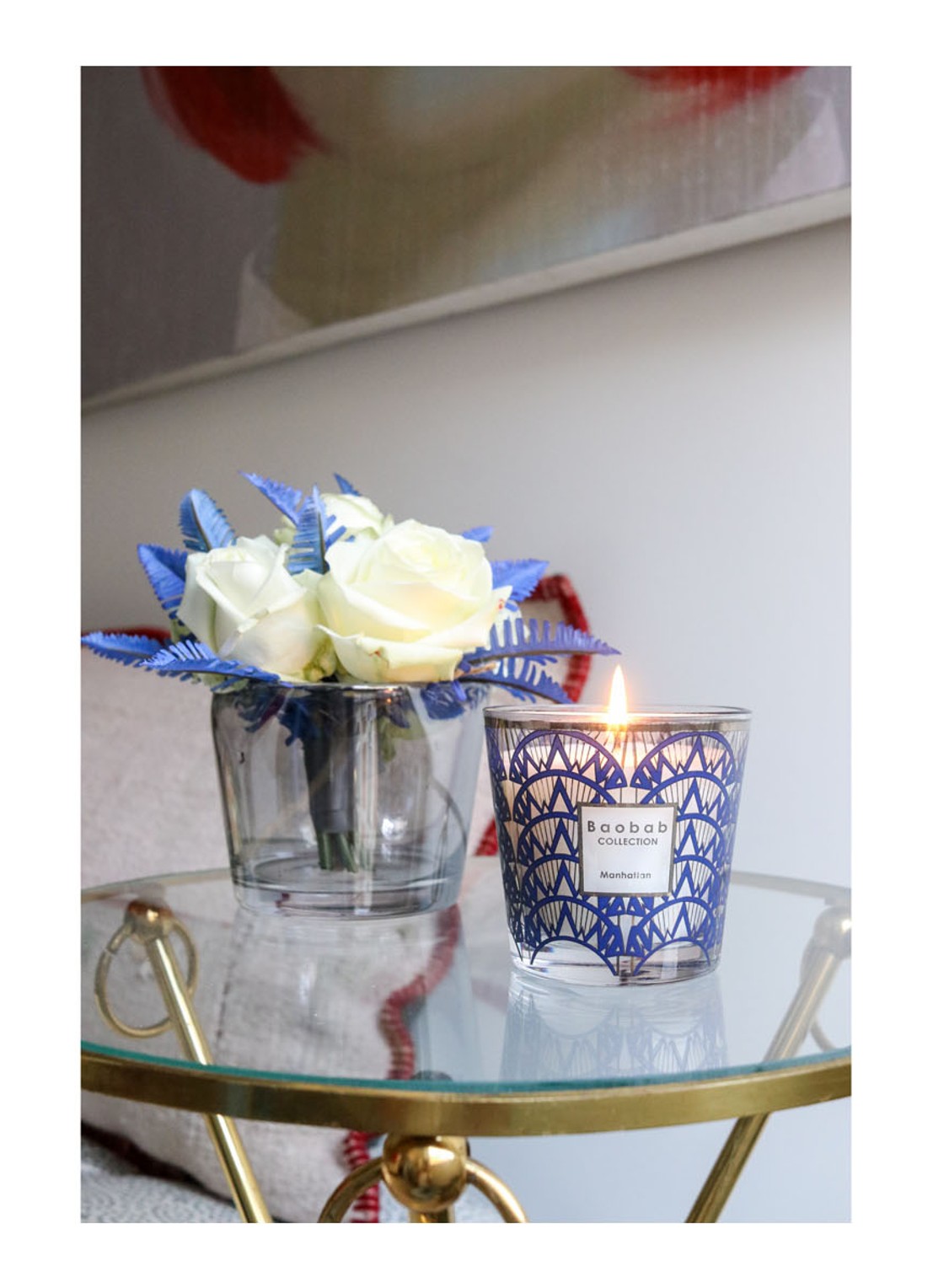Baobab Collection My First Baobab - Manhattan geurkaars 190 gram - detail donkerblauw
