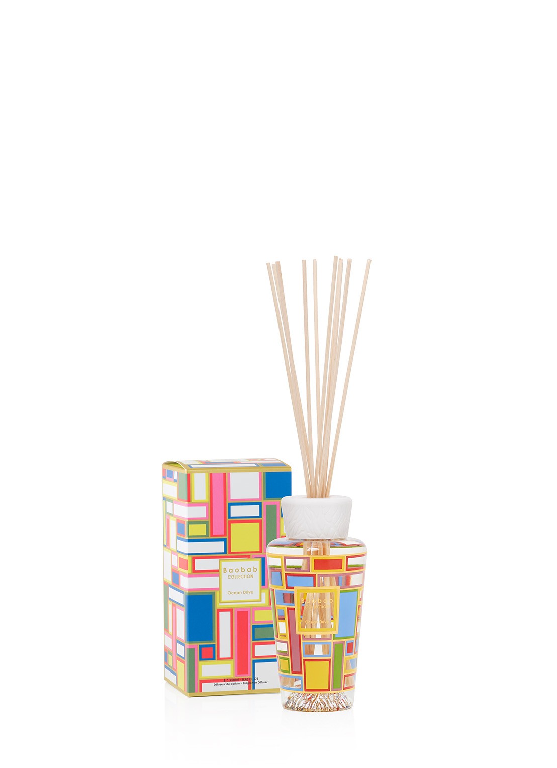 Baobab Collection My first Baobab Ocean Drive geurstokjes 250 ml - voorkant 3 multicolor