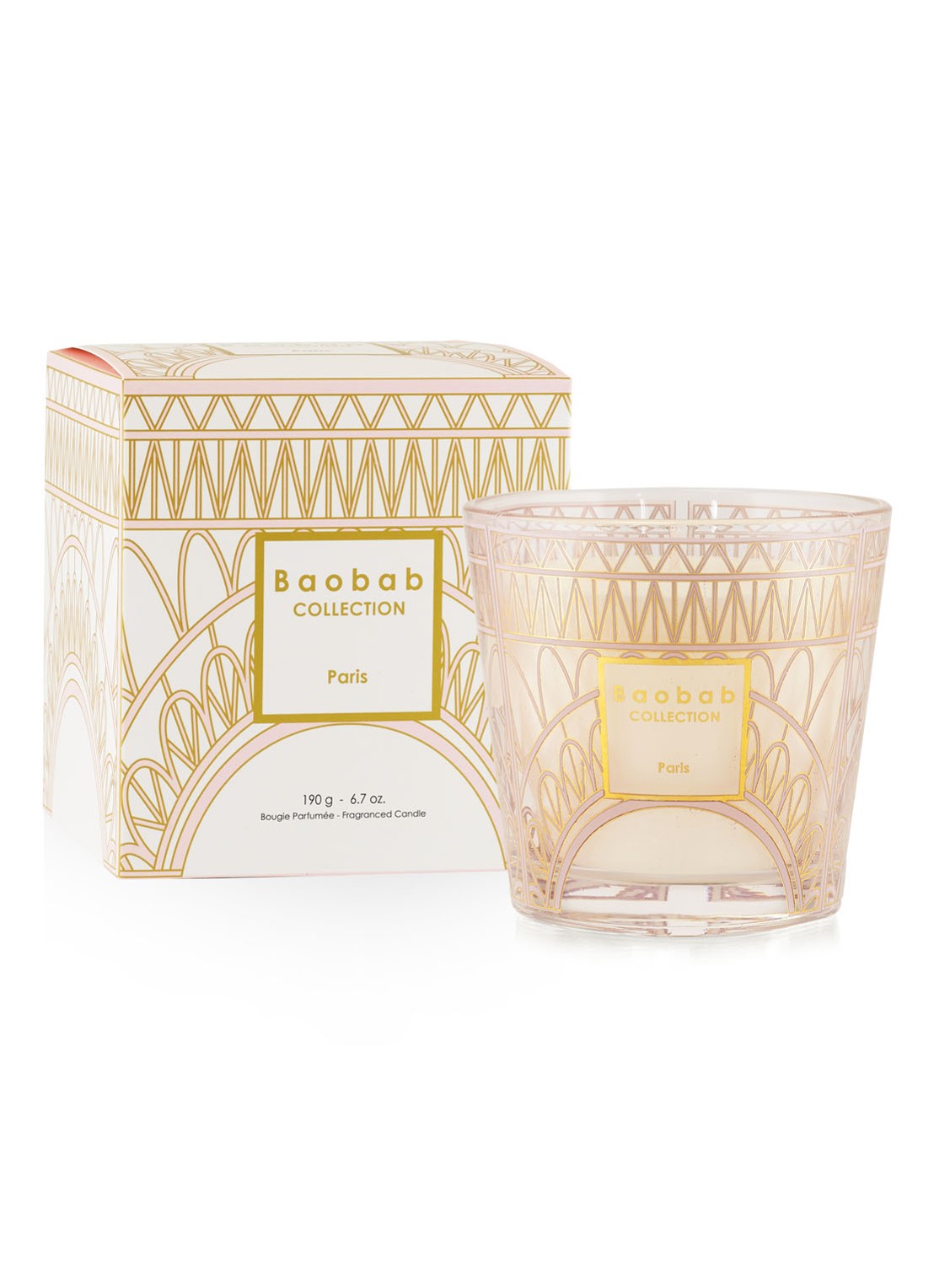 Baobab Collection My First Baobab Paris geurkaars 190 gram - voorkant 2 goud