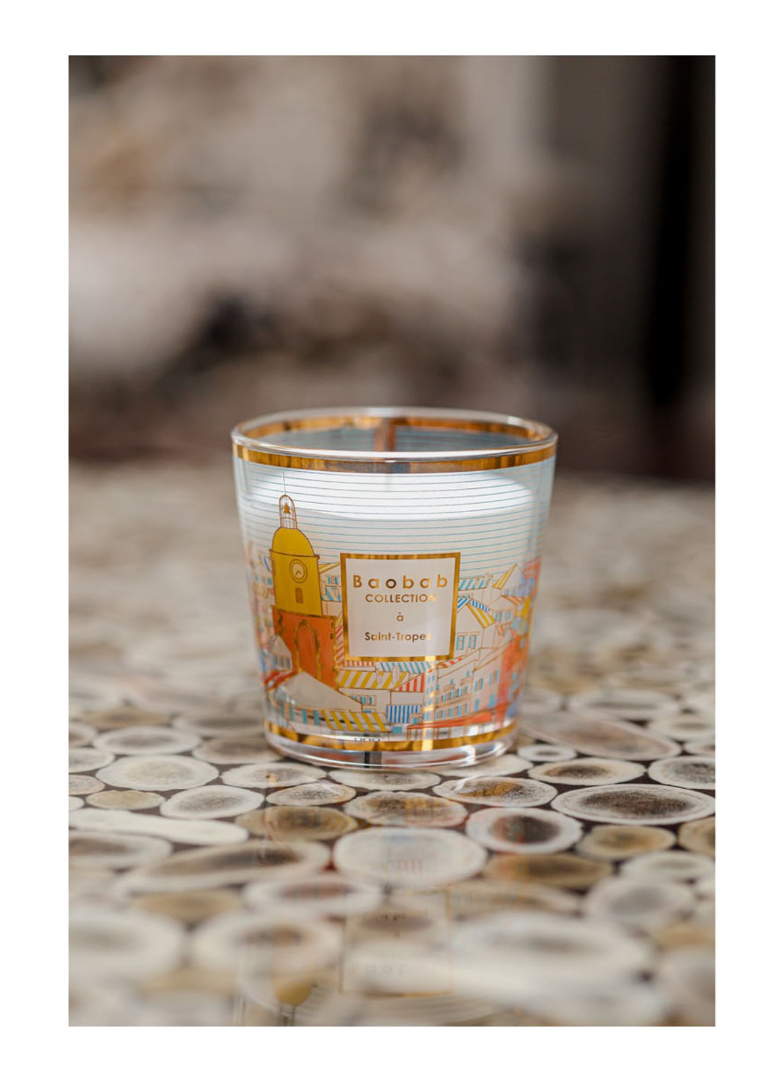 Baobab Collection My First Baobab Saint-Tropez geurkaars 190 gram - voorkant 3 goud