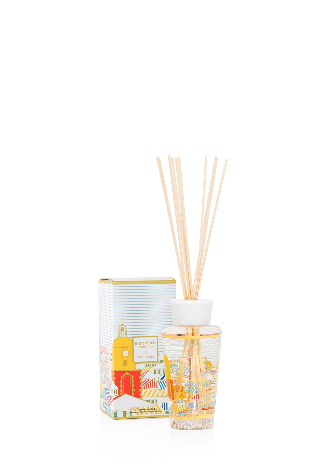 Baobab Collection My First Baobab Saint-Tropez geurstokjes 250 ml - voorkant 2 geel