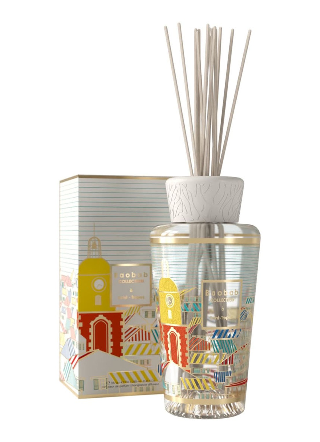 Baobab Collection My First Baobab Saint-Tropez geurstokjes 250 ml - voorkant 3 geel