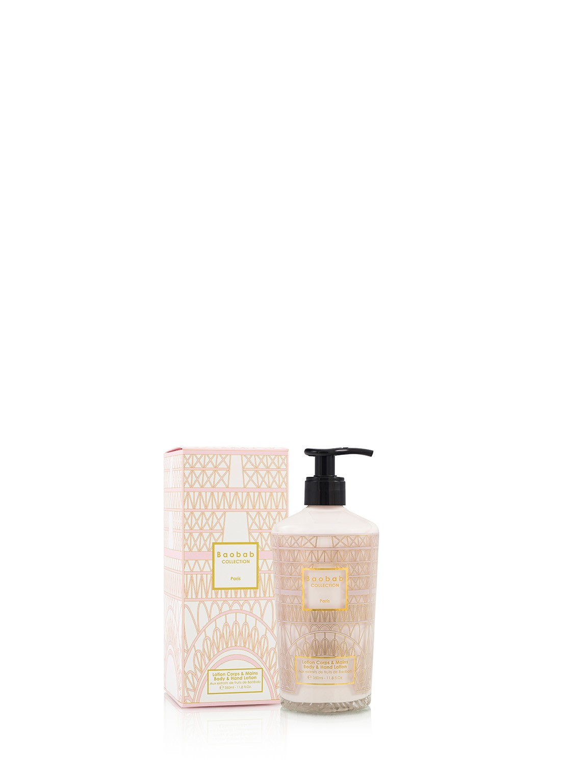 Baobab Collection Paris body- & handlotion 350 ml  - voorkant lichtroze
