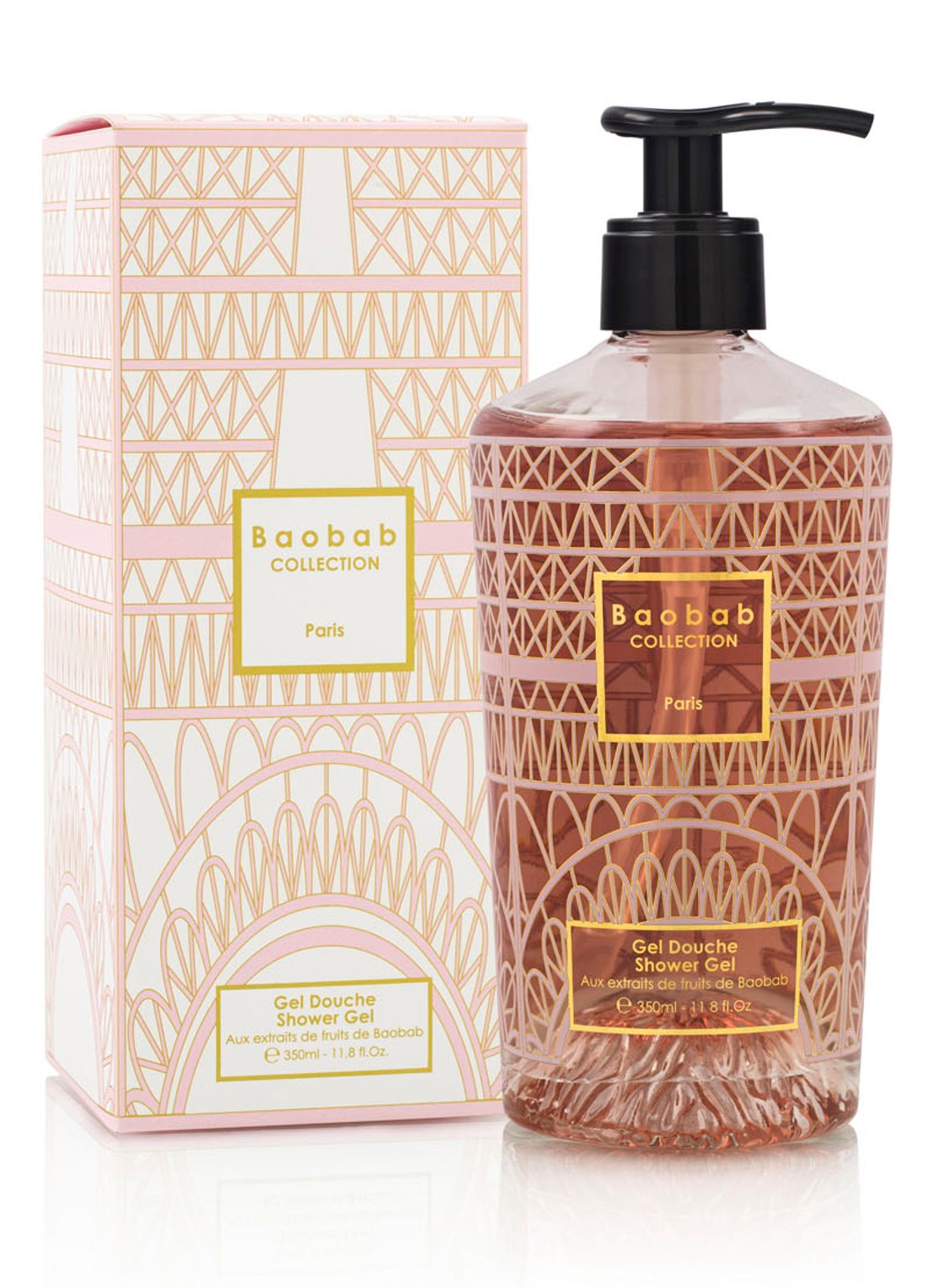 Baobab Collection Paris Showergel - douchegel - voorkant roze