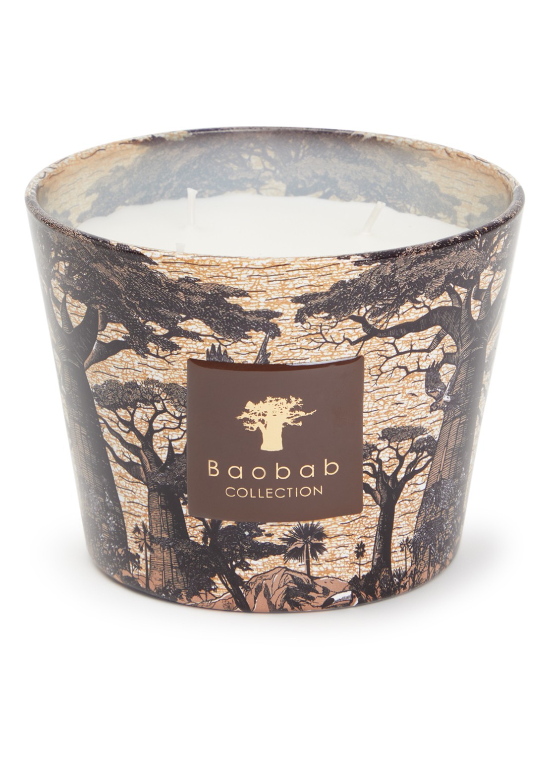 Baobab Collection Sacred Trees Mankono geurkaars 500 gram - voorkant bruin