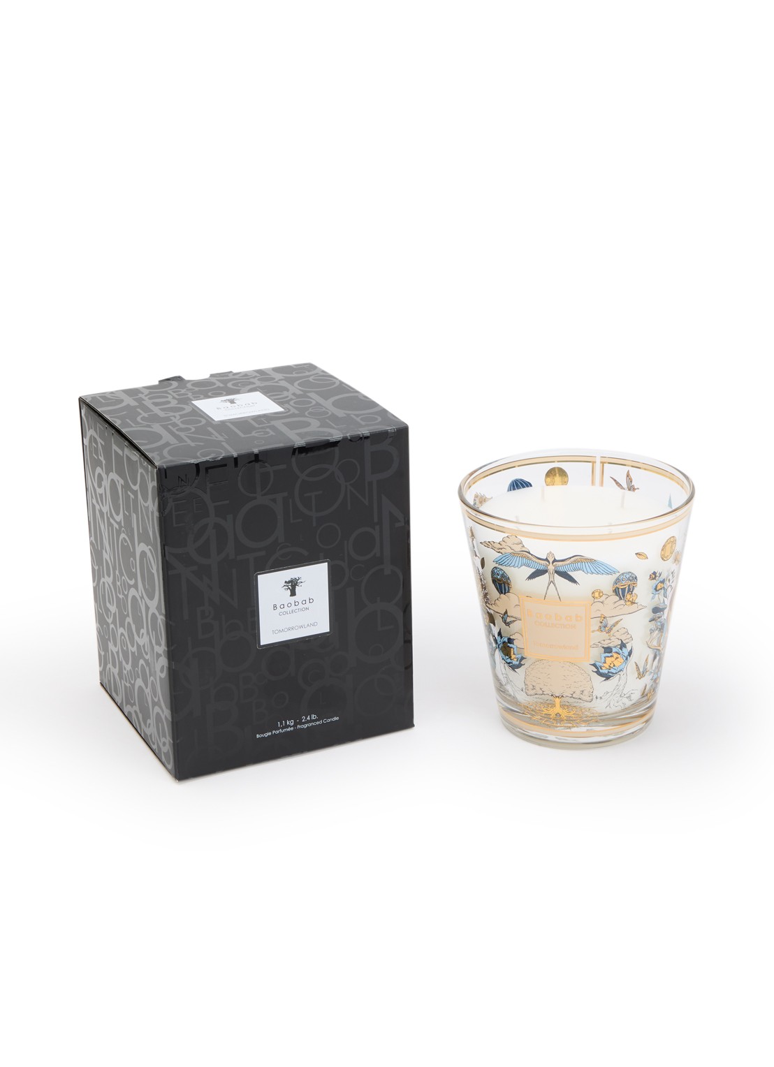 Baobab Collection Tomorrowland geurkaars 2,2 kg - voorkant transparant