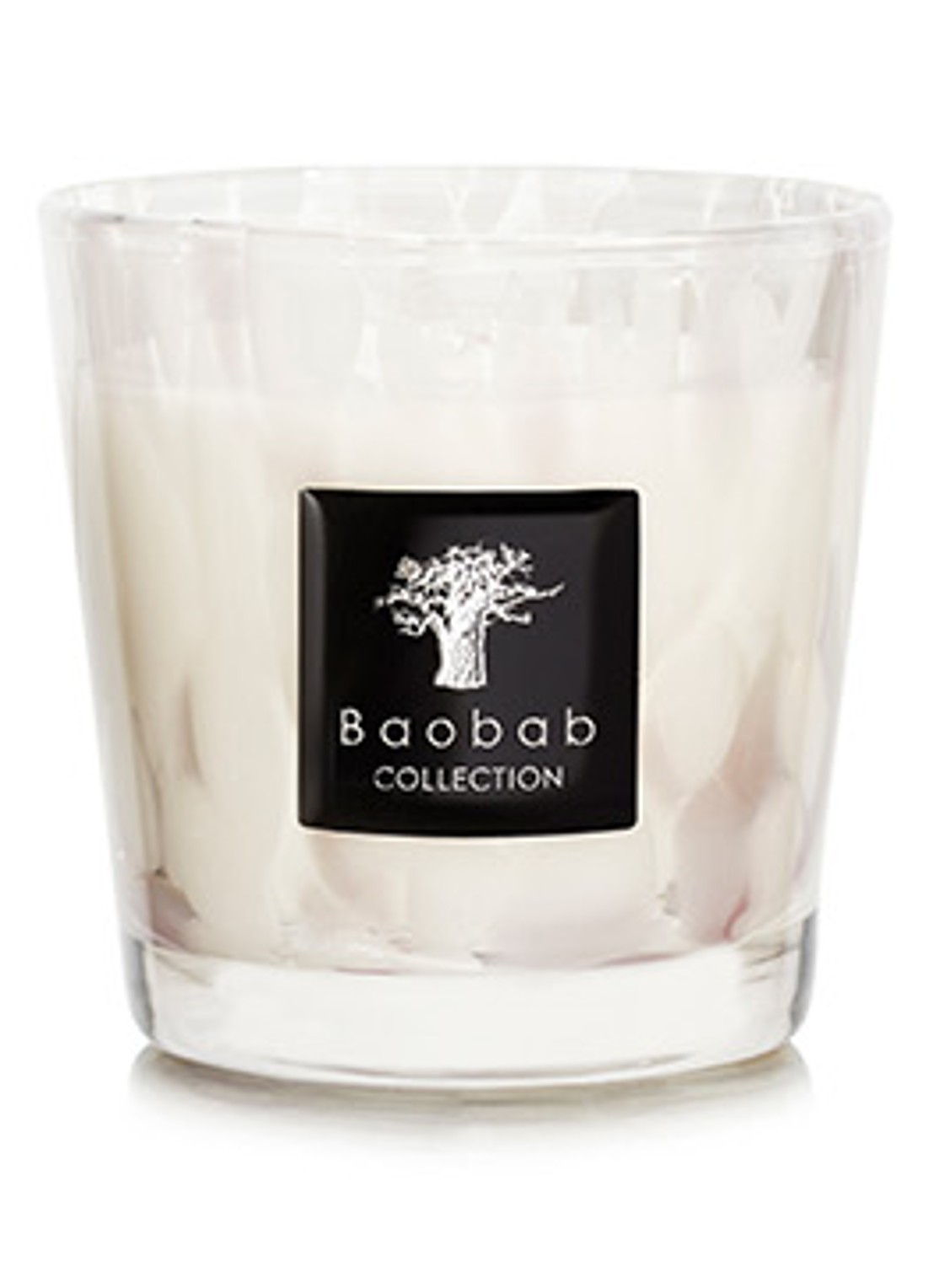 Baobab Collection White Pearls Max 1 geurkaars 190 gram - voorkant gebroken wit