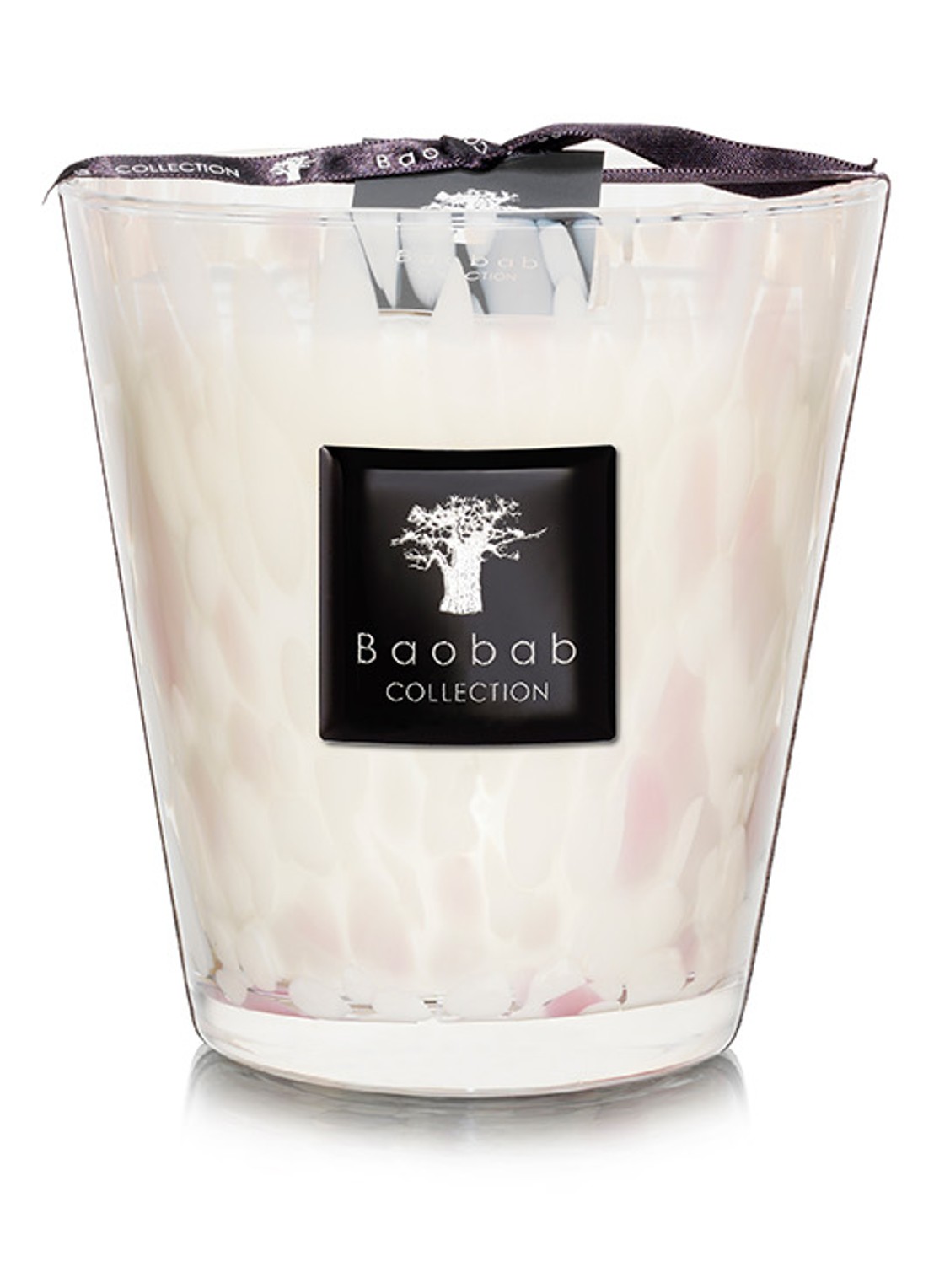 Baobab Collection White Pearls Max 16 geurkaars 1,1 kg - voorkant wit