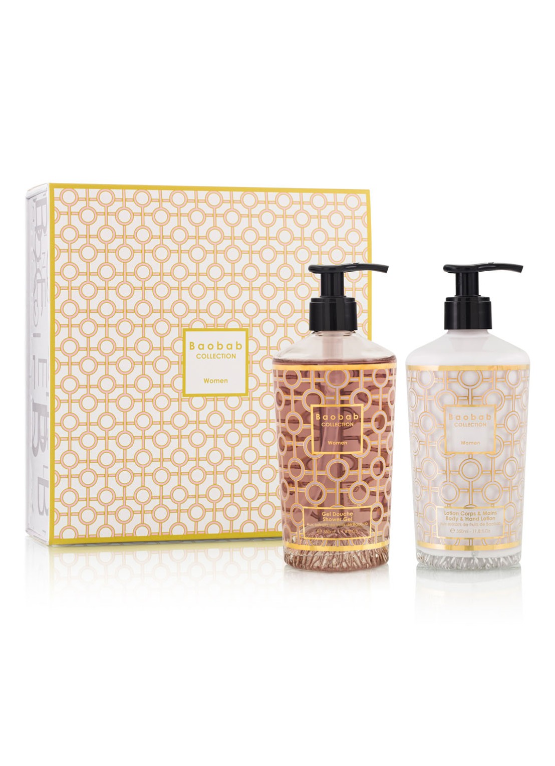 Baobab Collection Women bodylotion- & showergel - verzorgingsset - voorkant roze