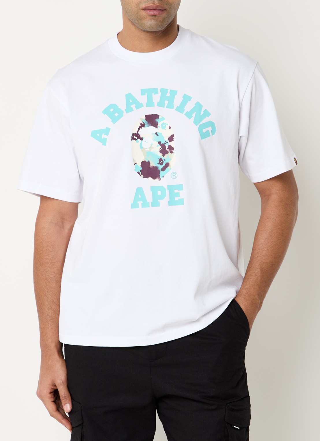 Bape T-shirt met logoprint - detail 4 wit